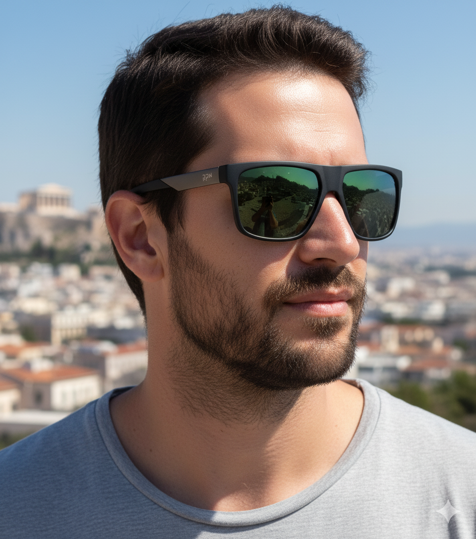 Ο άνδρας φοράει Polarized P2861 με πράσινο φακό